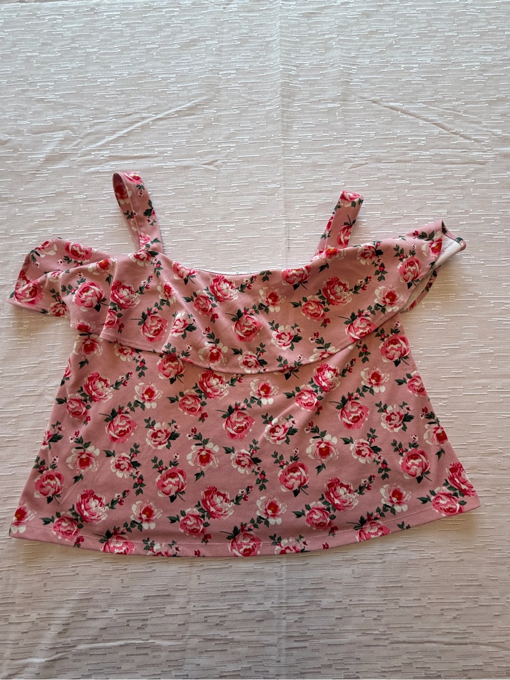 Divided H&M Women’s Pink Floral Ruffle Camisole size M - Picture 4 of 8